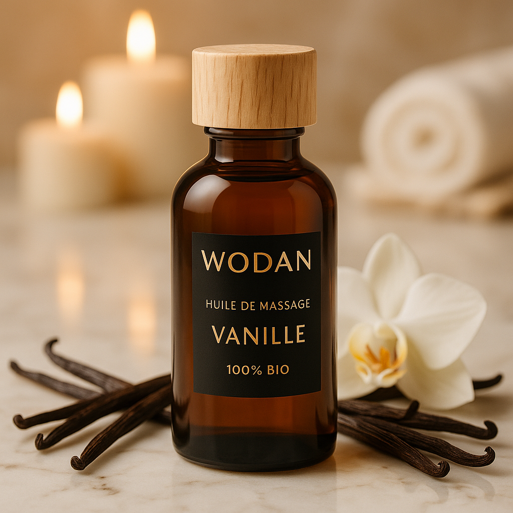 Huile de Massage Vanille 100% BIO WODAN