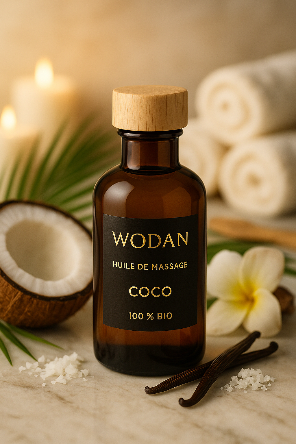 Huile de Massage Coco Pure 100% BIO WODAN